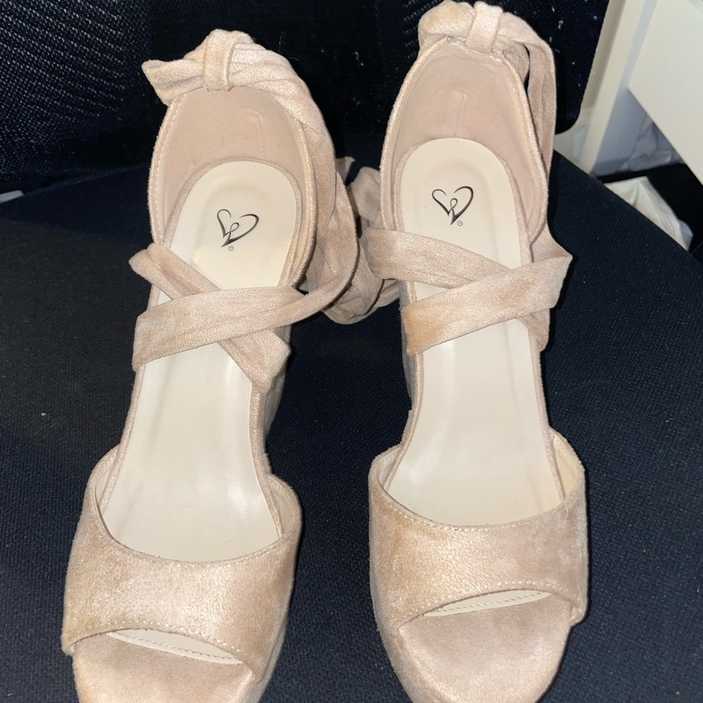 Suede Wedge Heels